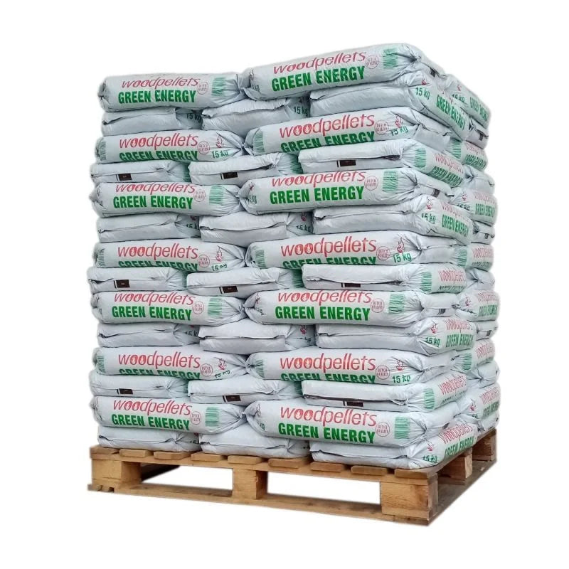 Pellets de Energia Verde – Palete com 65 sacos de 15 kg