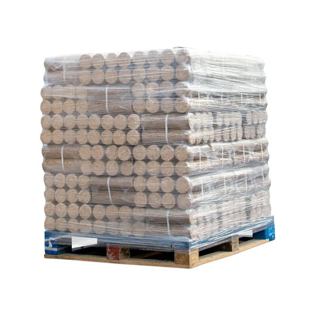 1000 kg de lenha compactada para uso diurno, lenha densificada para recuperadores de calor e lareiras a lenha.